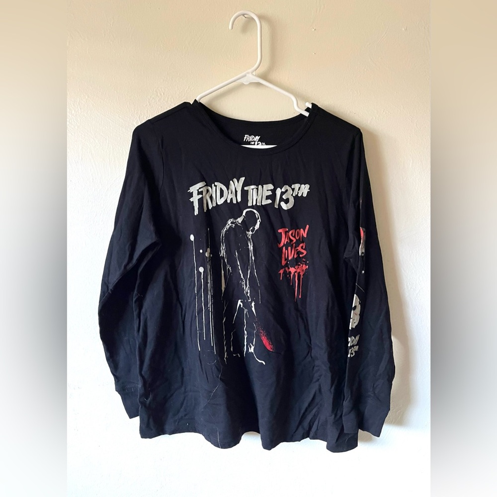 Friday The 13th Jason Lives Black Long Sleeve Shirt